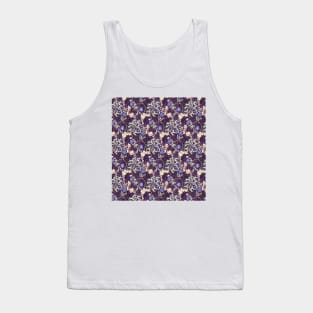 John Henry Dearle Seaweed Pattern in Blue and Magenta Tank Top